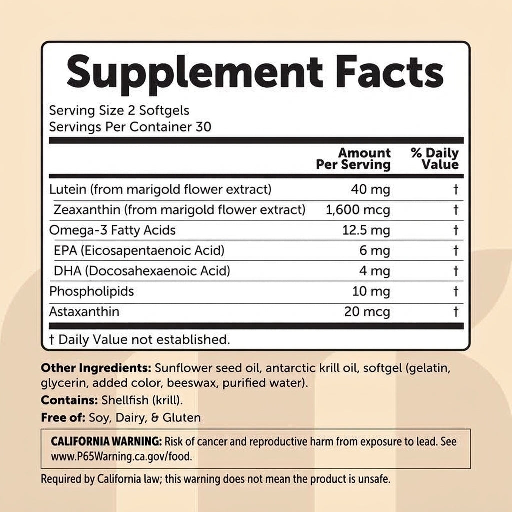 OptiLume Micro Ingredients Lutein & Zeaxanthin Softgels