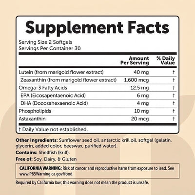 OptiLume Micro Ingredients Lutein & Zeaxanthin Softgels