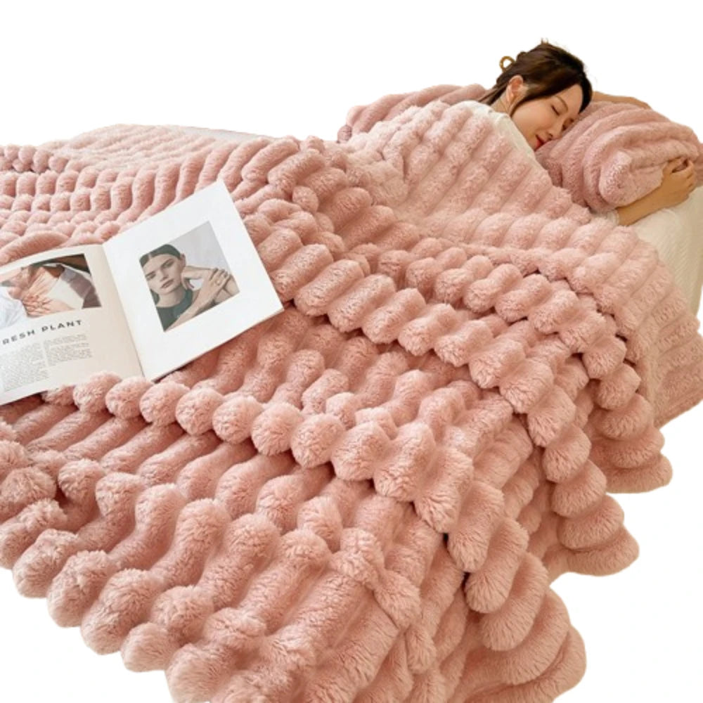 Pet Blanket Warm Faux Rabbit Fur Blanket 200x150cm