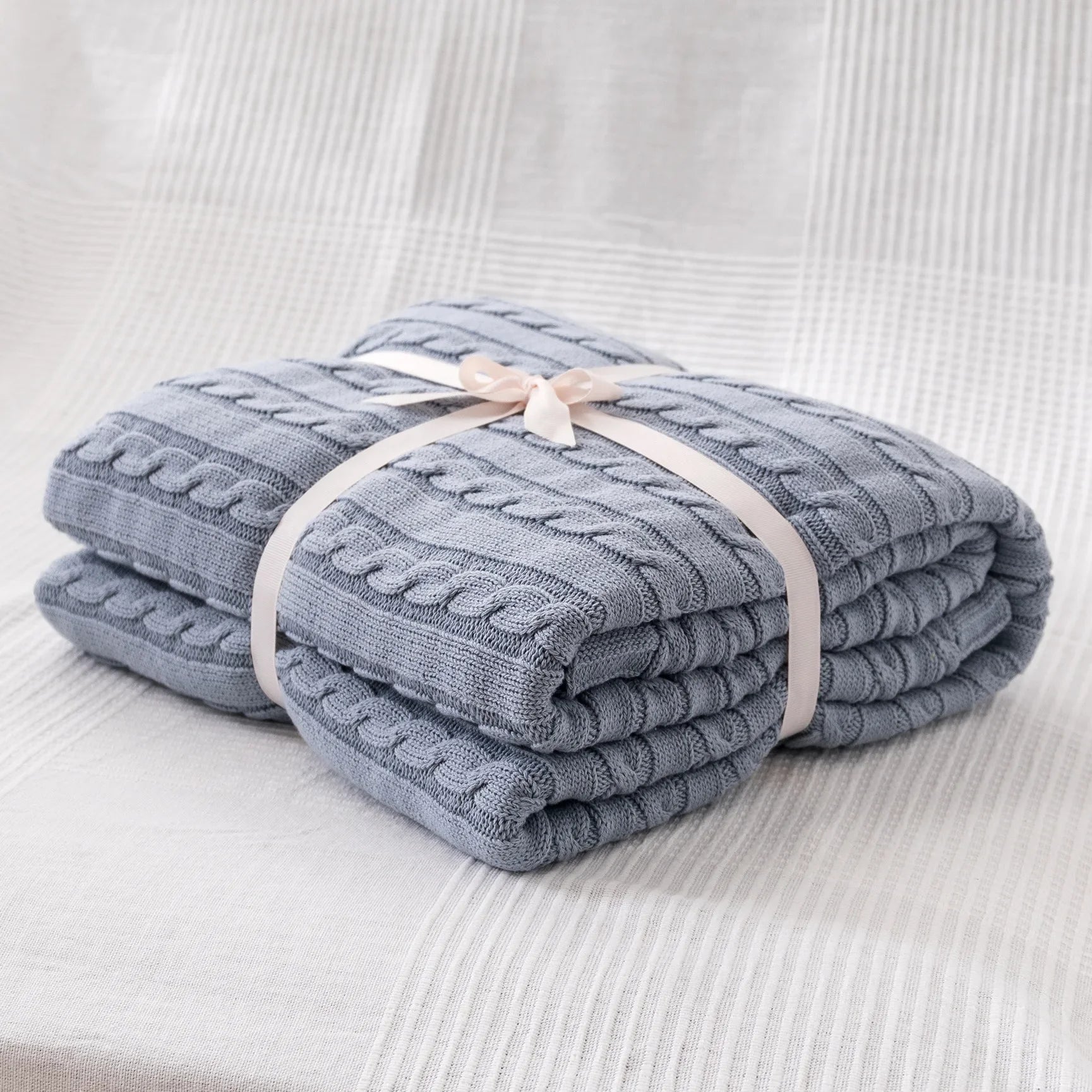 Discover our Cotton Knitted Blanket Solid Color Sofa Blanket Cover Nordic, perfect for adding a cozy touch to any living space. Ideal for adults.