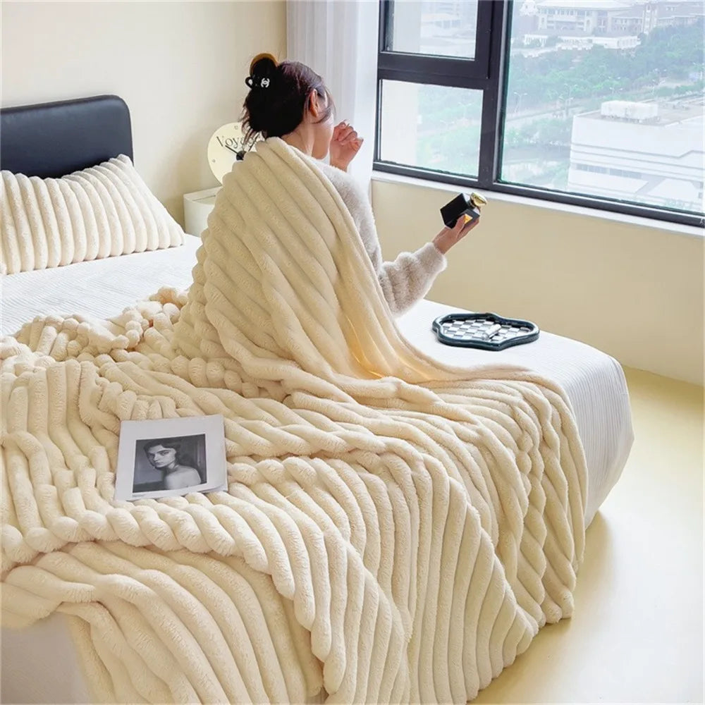 Pet Blanket Warm Faux Rabbit Fur Blanket 200x150cm
