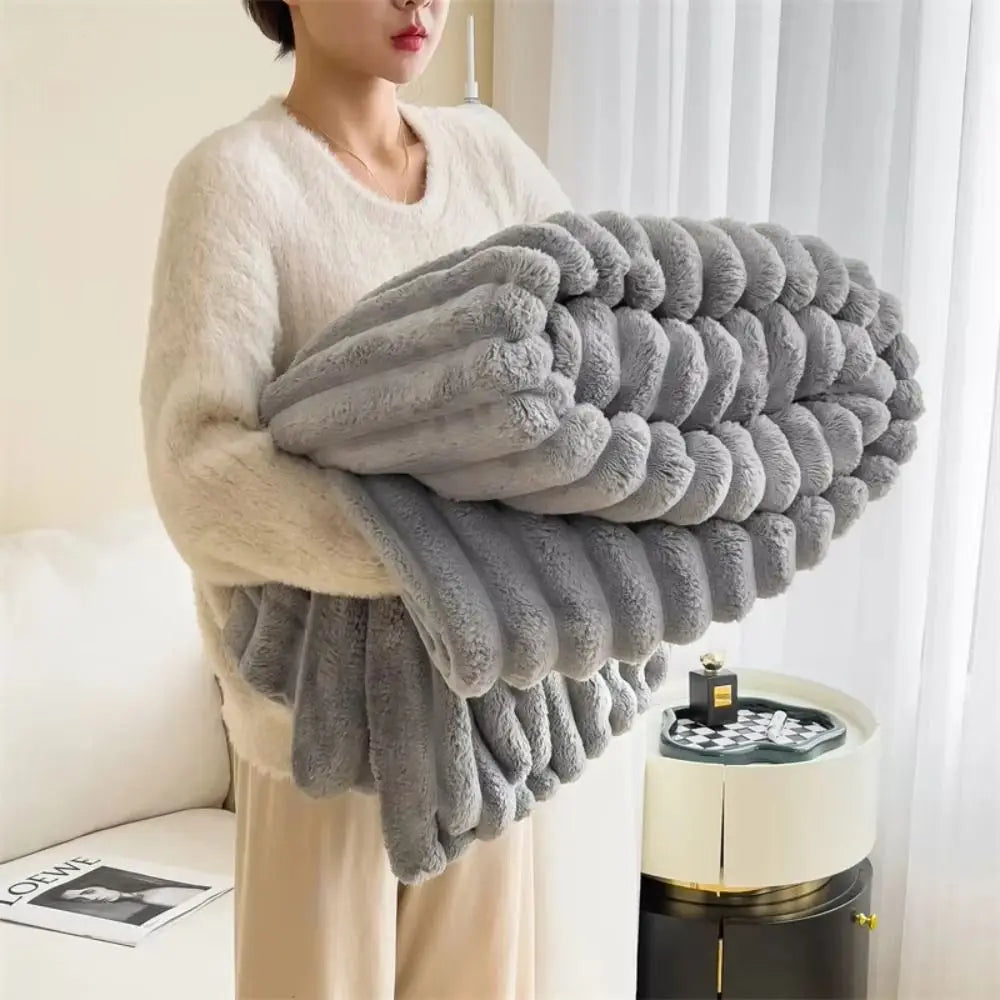 Pet Blanket Warm Faux Rabbit Fur Blanket 200x150cm