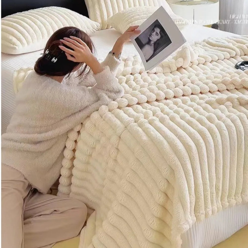 Pet Blanket Warm Faux Rabbit Fur Blanket 200x150cm
