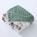 Velvet Blanket with Cartoon Print Design