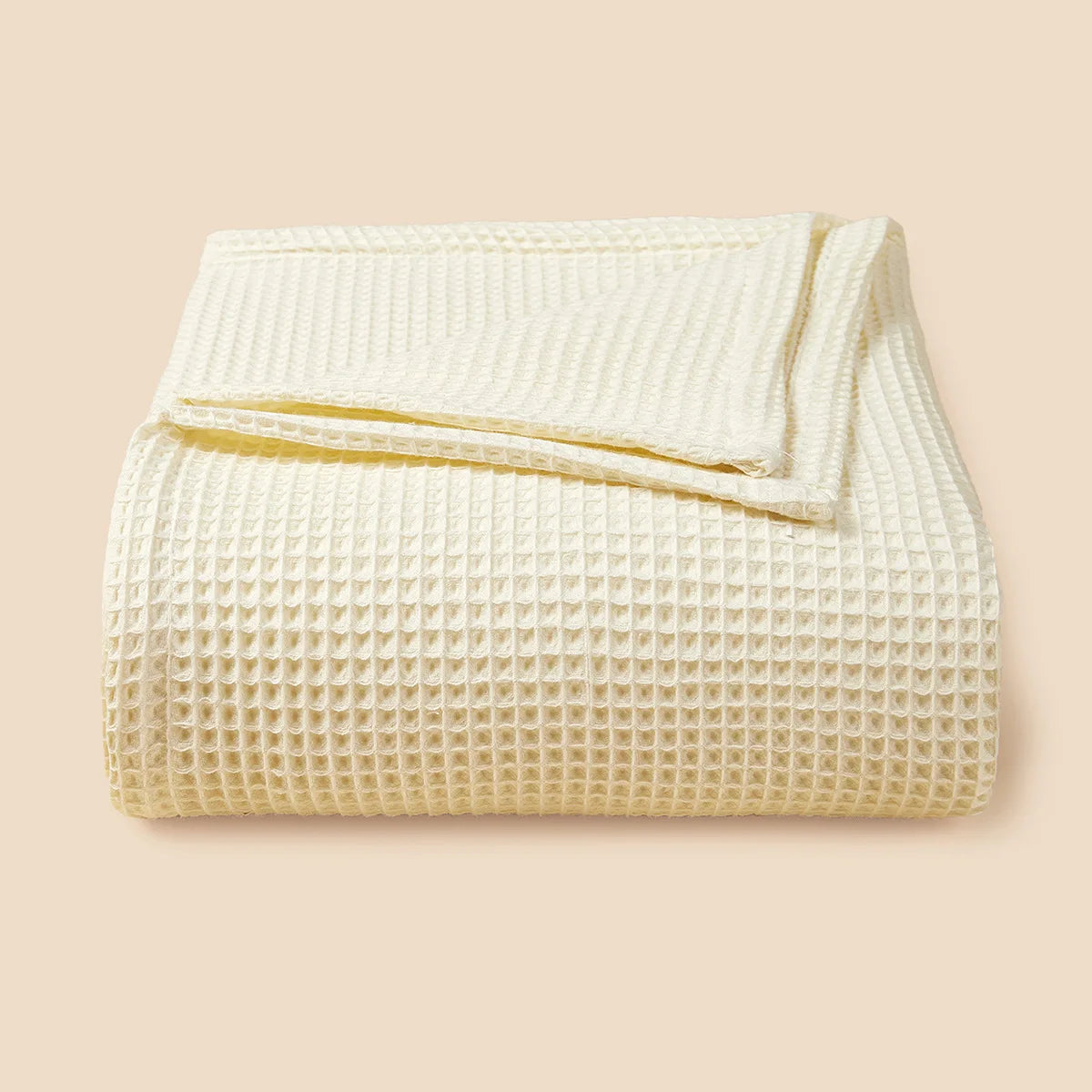 Baby 100% Cotton Waffle Weave Blanket Lightweight Washed Soft Breathable Blanket Perfect Blanket Layer for Kids Baby