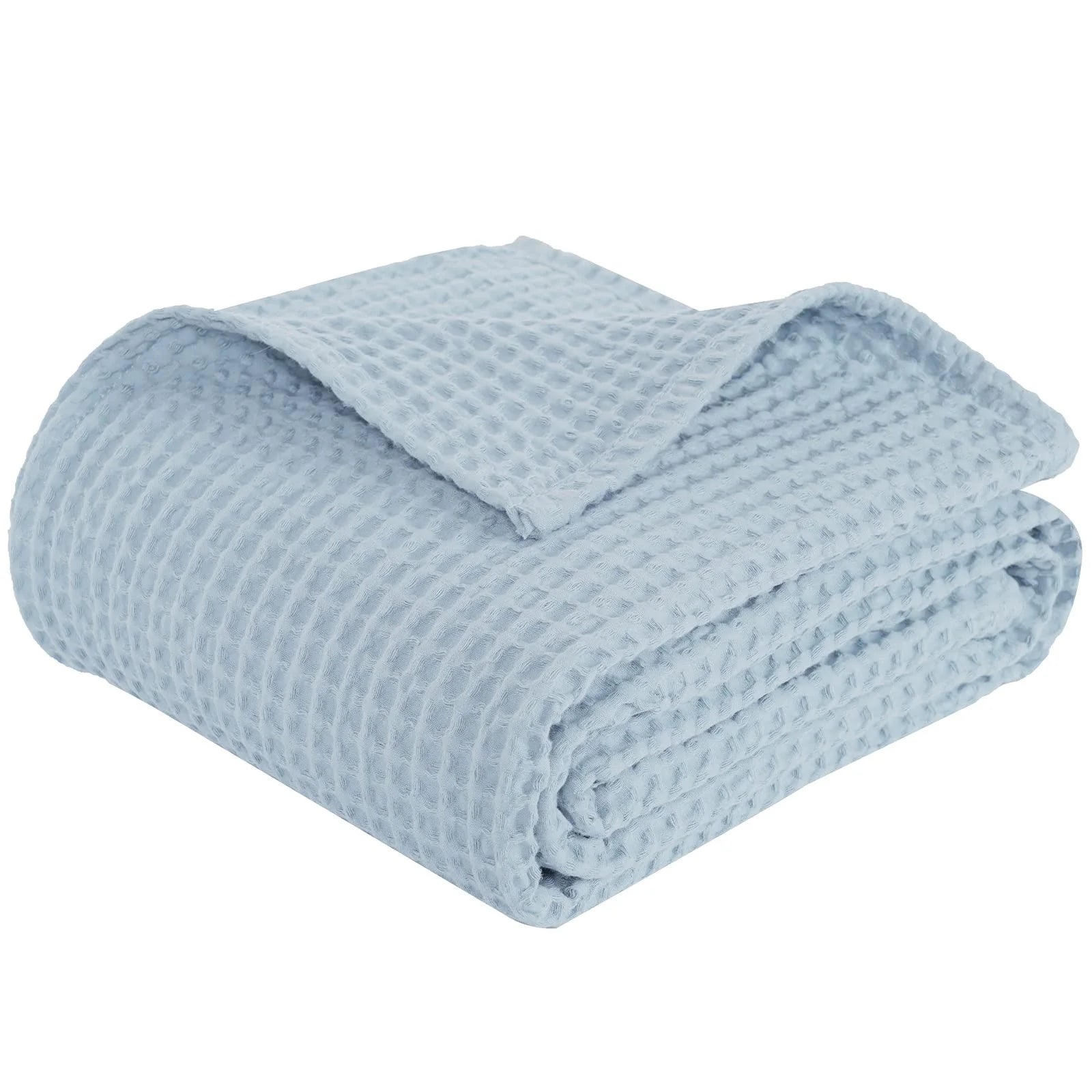 Baby 100% Cotton Waffle Weave Blanket Lightweight Washed Soft Breathable Blanket Perfect Blanket Layer for Kids Baby
