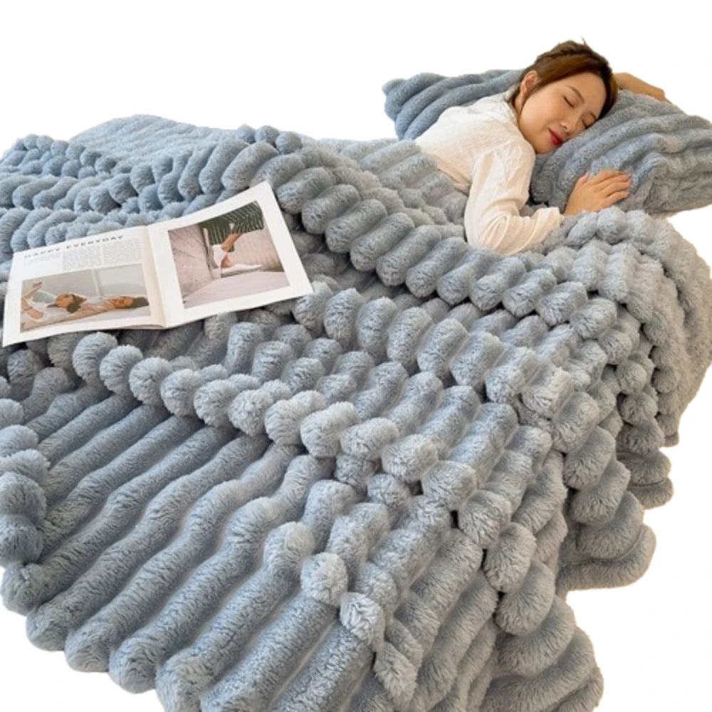 Pet Blanket Warm Faux Rabbit Fur Blanket 200x150cm