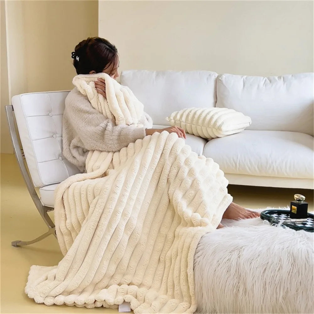 Pet Blanket Warm Faux Rabbit Fur Blanket 200x150cm