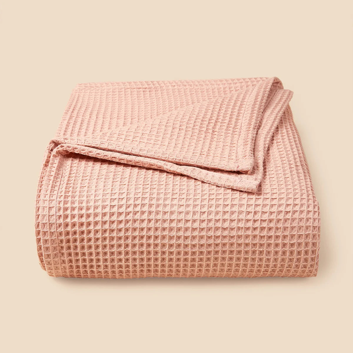 Baby 100% Cotton Waffle Weave Blanket Lightweight Washed Soft Breathable Blanket Perfect Blanket Layer for Kids Baby