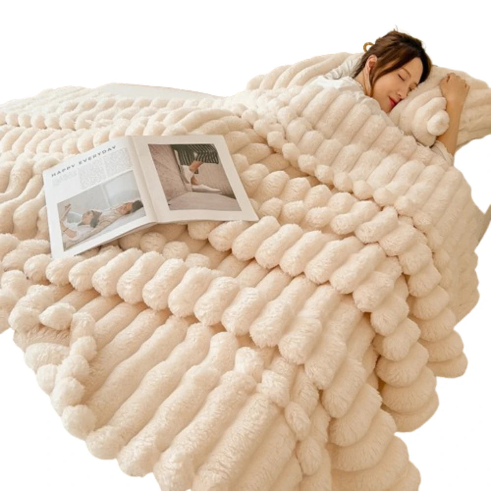 Pet Blanket Warm Faux Rabbit Fur Blanket 200x150cm
