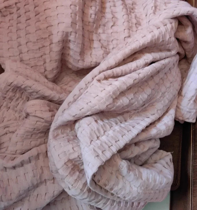 Cotton Waffle Weave Blanket for Spring Summer Ultra Soft Waffle Weave King Blanket for Bed Thin Lightweight Breathable