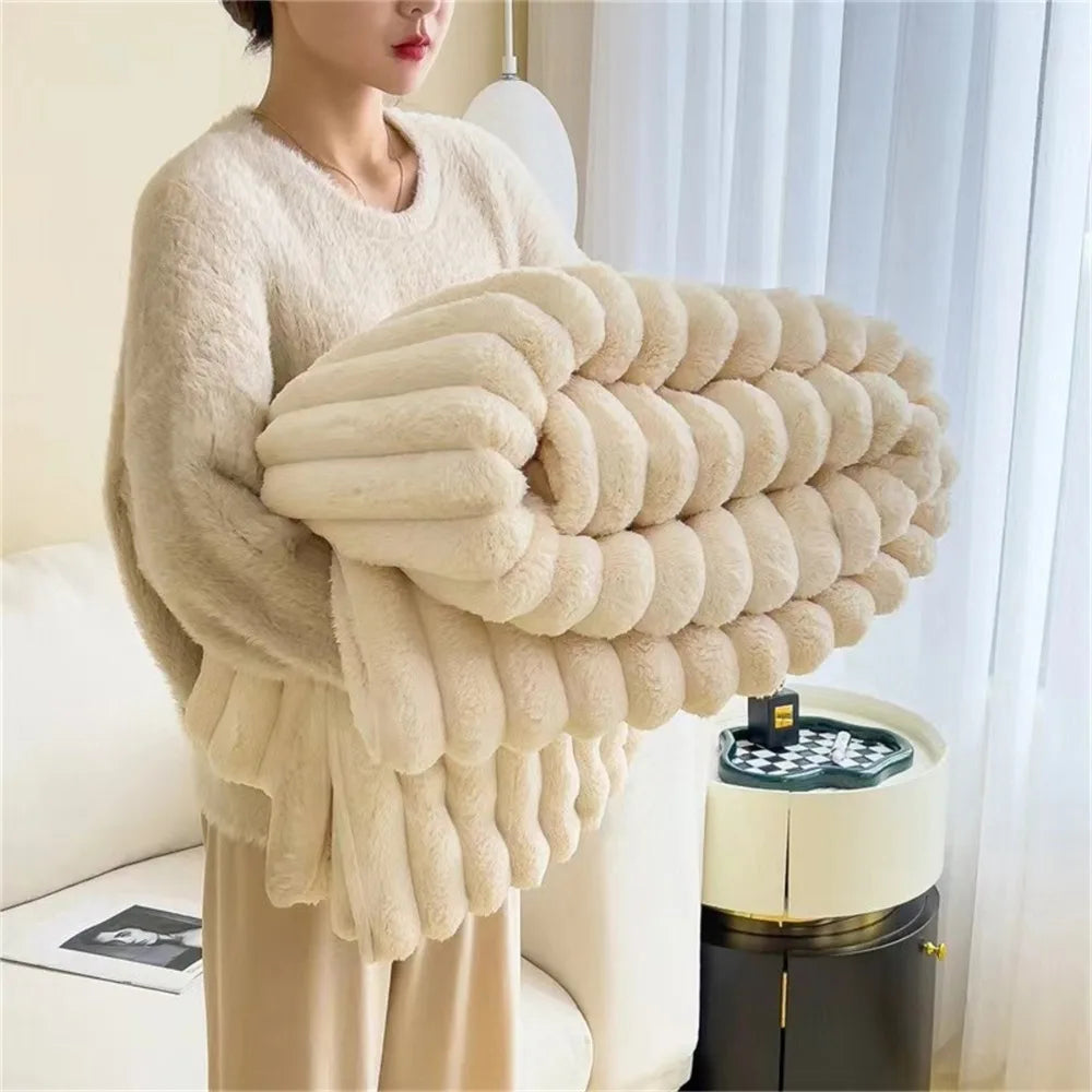 Pet Blanket Warm Faux Rabbit Fur Blanket 200x150cm