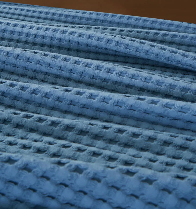 Cotton Blanket Waffle Plaid Bedspread for Single Double Twin Queen King Bed Sheet Sofa Cover Grey Blue White Sofa Blanket Throw