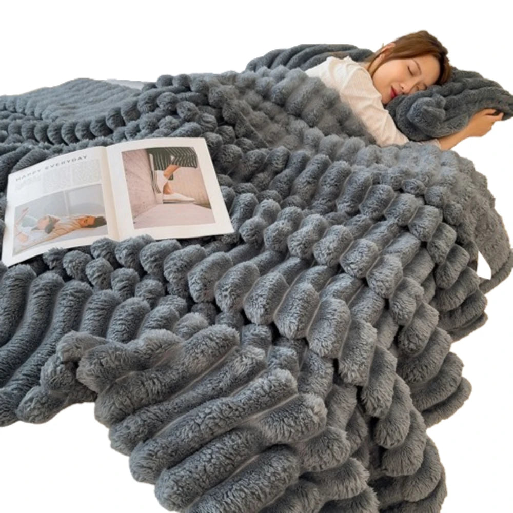Pet Blanket Warm Faux Rabbit Fur Blanket 200x150cm