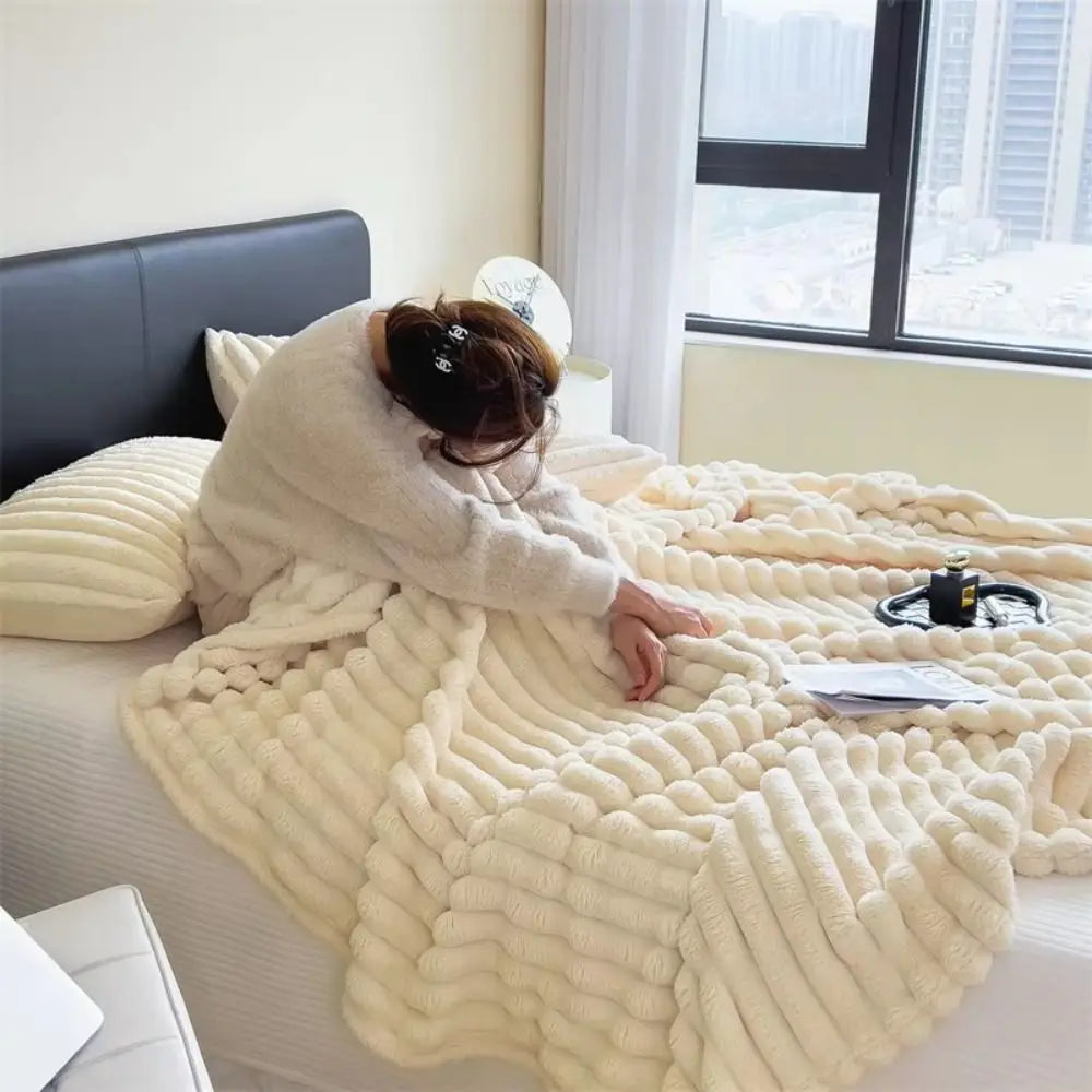 Pet Blanket Warm Faux Rabbit Fur Blanket 200x150cm