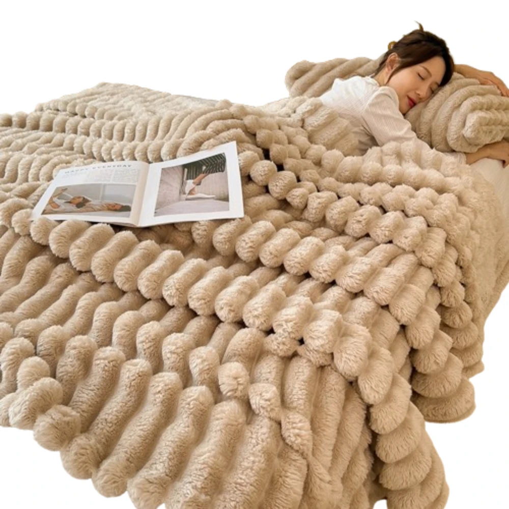 Pet Blanket Warm Faux Rabbit Fur Blanket 200x150cm