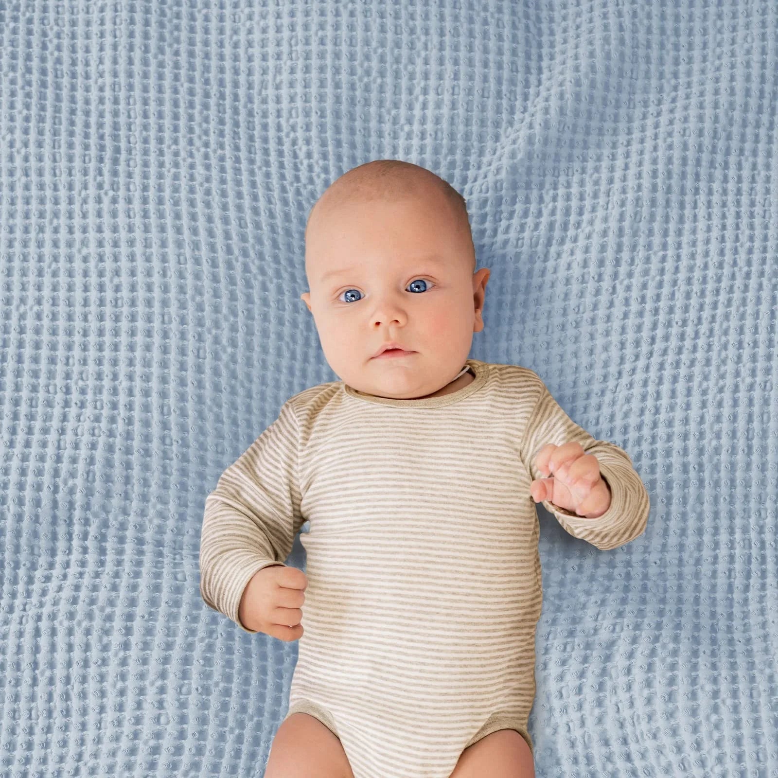 Baby 100% Cotton Waffle Weave Blanket Lightweight Washed Soft Breathable Blanket Perfect Blanket Layer for Kids Baby