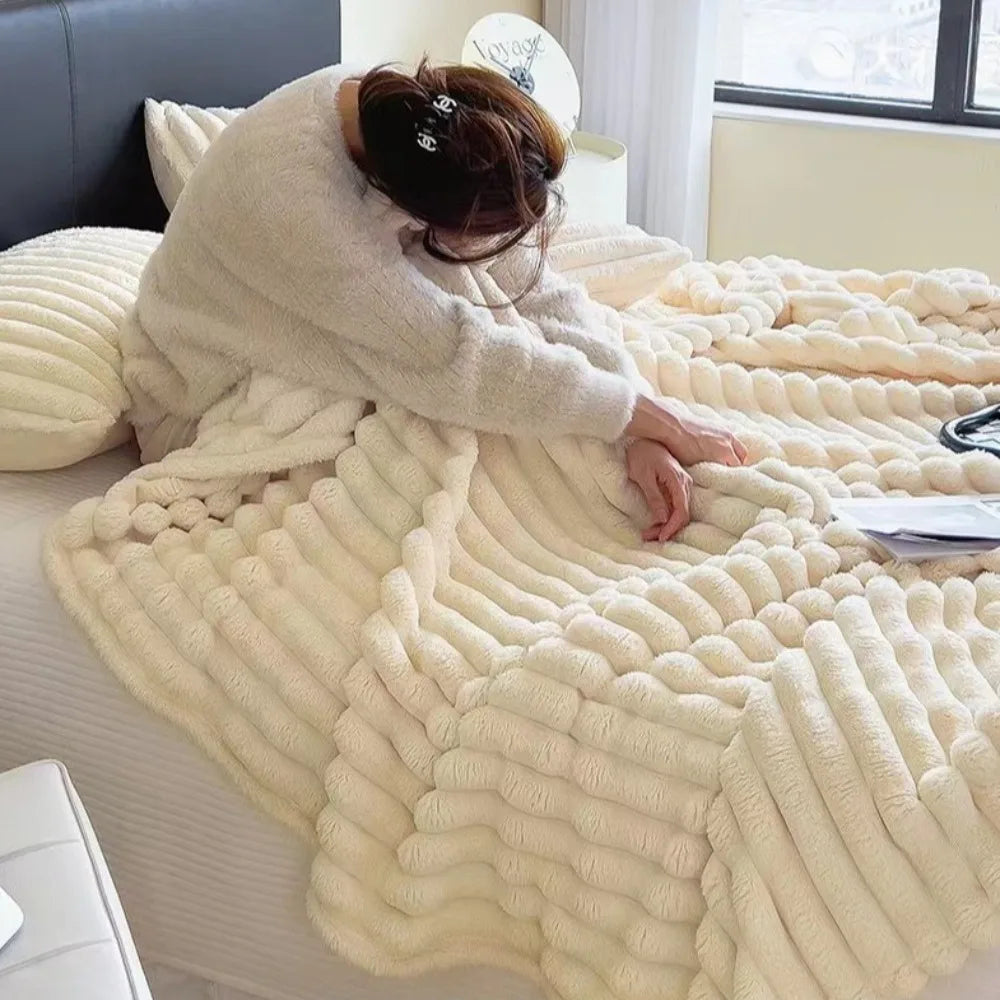 Pet Blanket Warm Faux Rabbit Fur Blanket 200x150cm