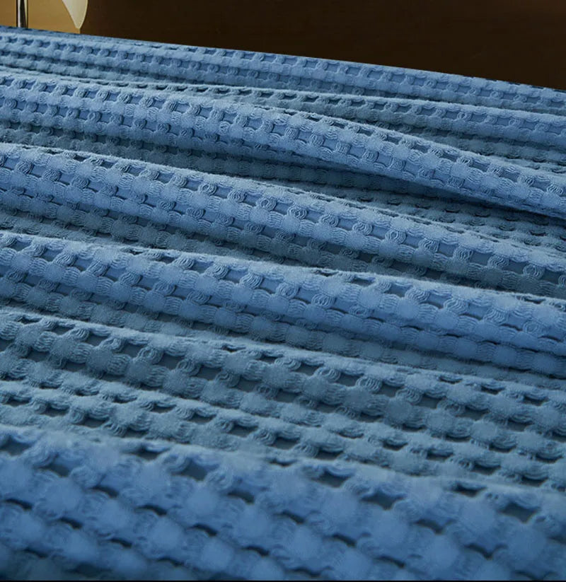 Cotton Blanket Waffle Plaid Bedspread for Single Double Twin Queen King Bed Sheet Sofa Cover Grey Blue White Sofa Blanket Throw