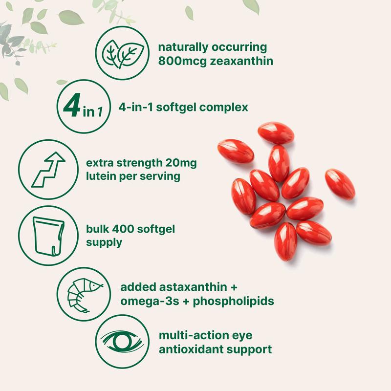 OptiLume Micro Ingredients Lutein & Zeaxanthin Softgels